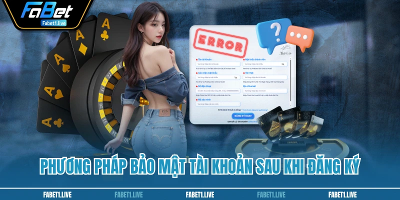 Phương pháp bảo mật tài khoản sau khi đăng ký